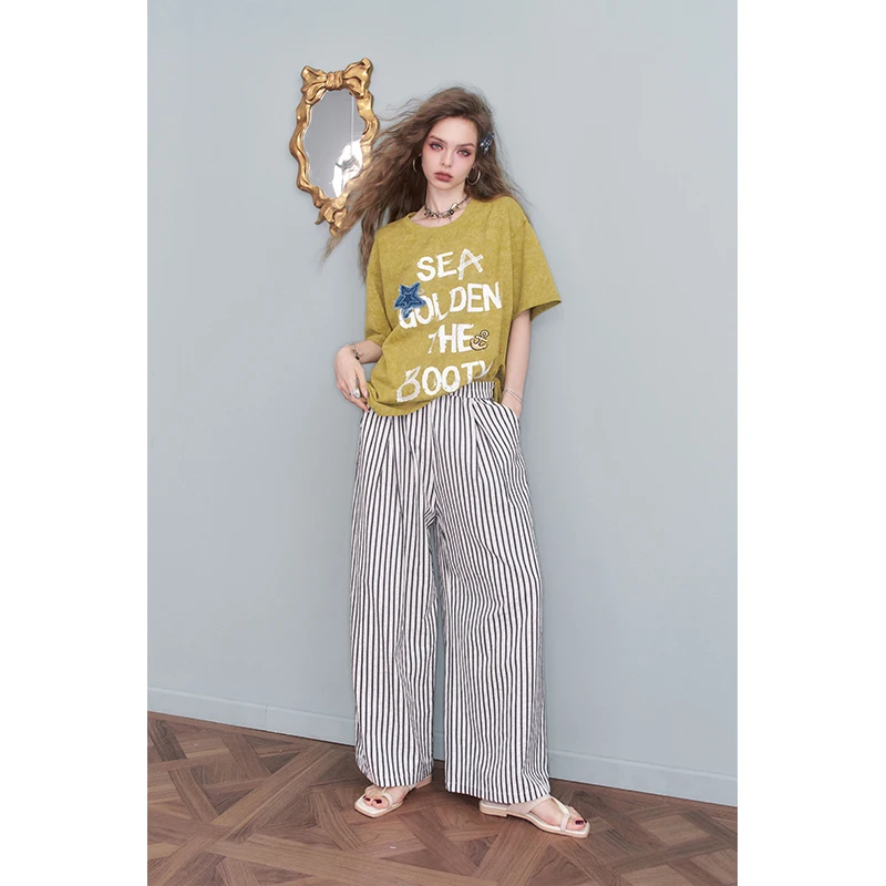 Acid Wash Vintage Graphic T Shirt - ELFSACK Vintage Acid Wash Grafik-T-Shirt, Retro-ästhetisches