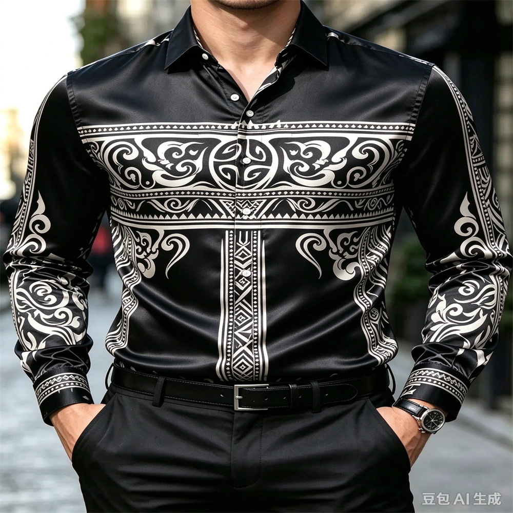 Luxuriöses Satin-Herrenhemd, V – Mens Satin Silk Dress Shirt Bewertung und Preis