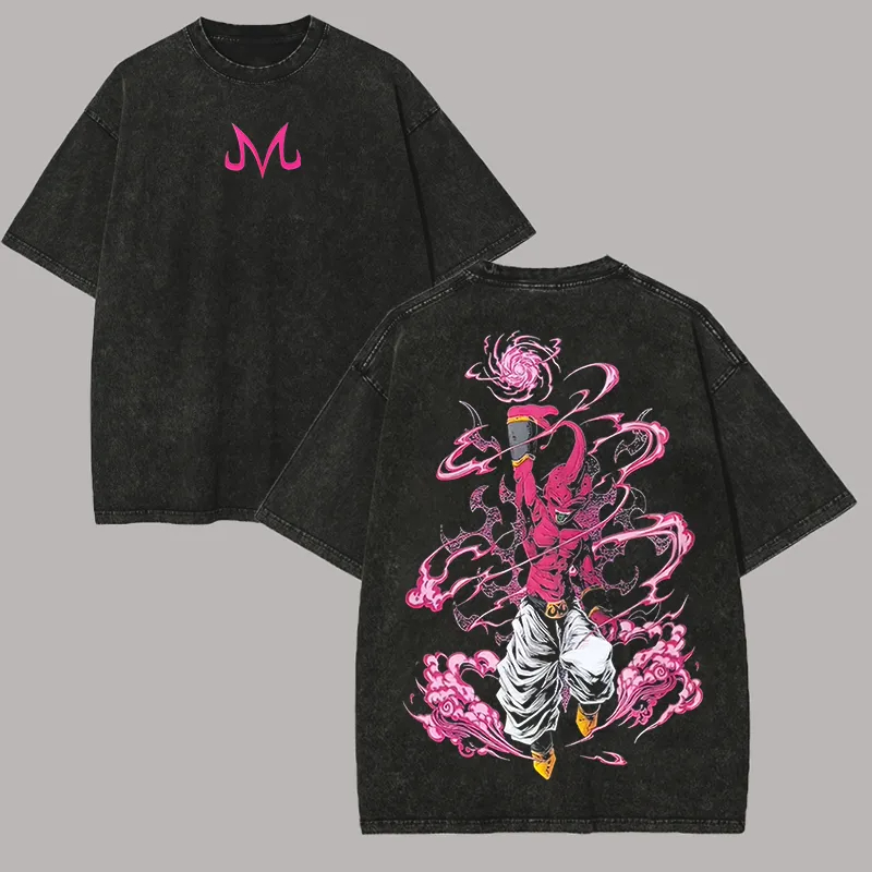 Kid Buu T-Shirt Dragon Ball Z  – Acid Wash Vintage Graphic T Shirt Bewertung und Preis