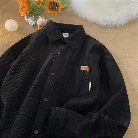 Herren-Cordhemd, einfarbig, la – Corduroy Button Up Shirt Men Bewertung und Preis